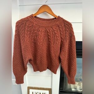 American Eagle Women's Cable Knit Sweater size small - Rust color